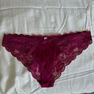 Victoria's Secret Burgundy Lace Panties